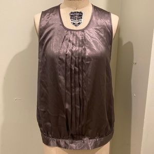 Gray BCBG satin tunic tank top